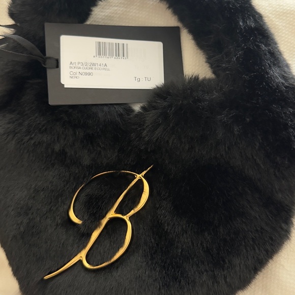 Blumarine Black Faux Fur Handbag - Picture 6 of 11